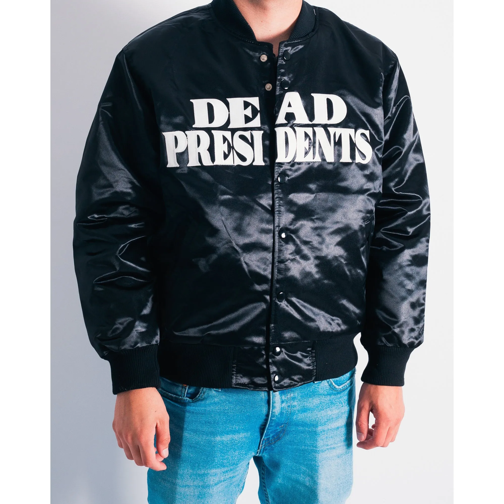 1995 DEAD PRESIDENTS SATIN JACKET (BLACK)