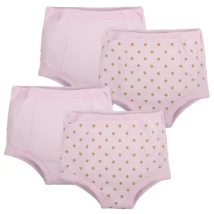 4-Pack Toddler Girls Polka Dot Training Pants