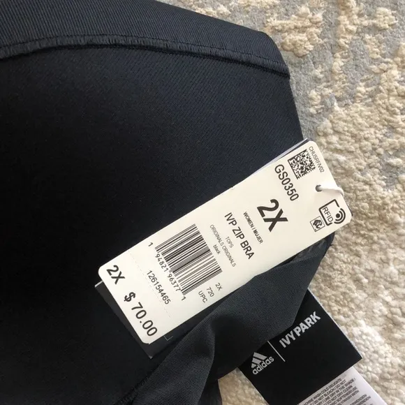 ADIDAS ORIGINALS Ivy Park Zip Bra (Plus Size) GS0350