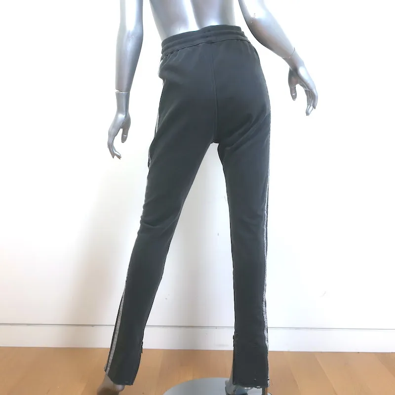 Alchemist Bandana-Trim Sweatpants Gray Size Small Side-Zip Track Pants