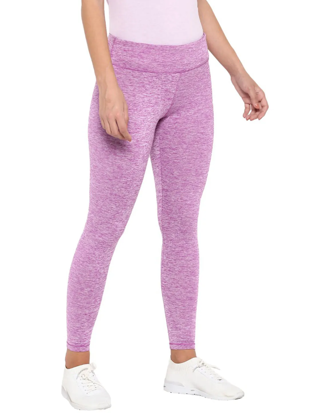 Alcis Women Purple Solid Ankle-Length Leggings
