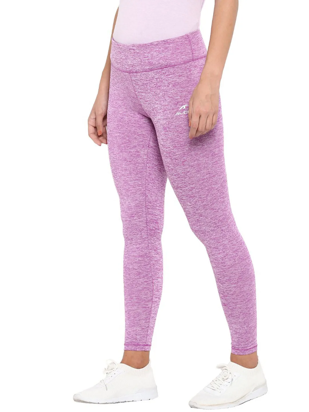 Alcis Women Purple Solid Ankle-Length Leggings
