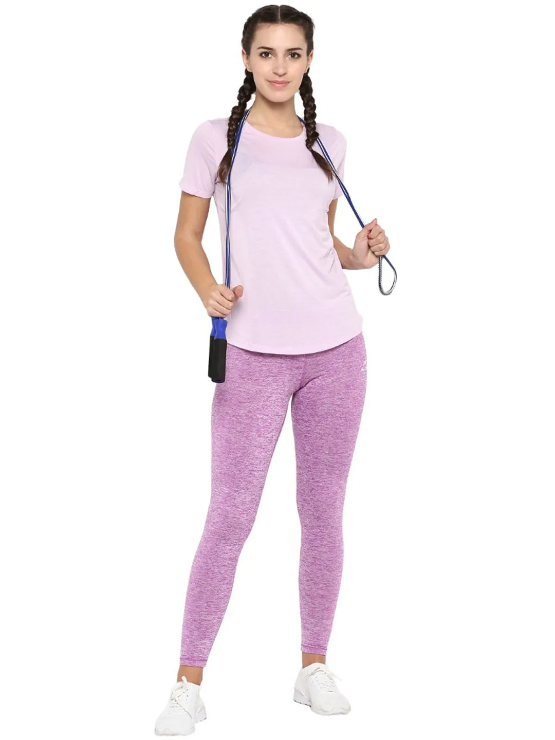 Alcis Women Purple Solid Ankle-Length Leggings