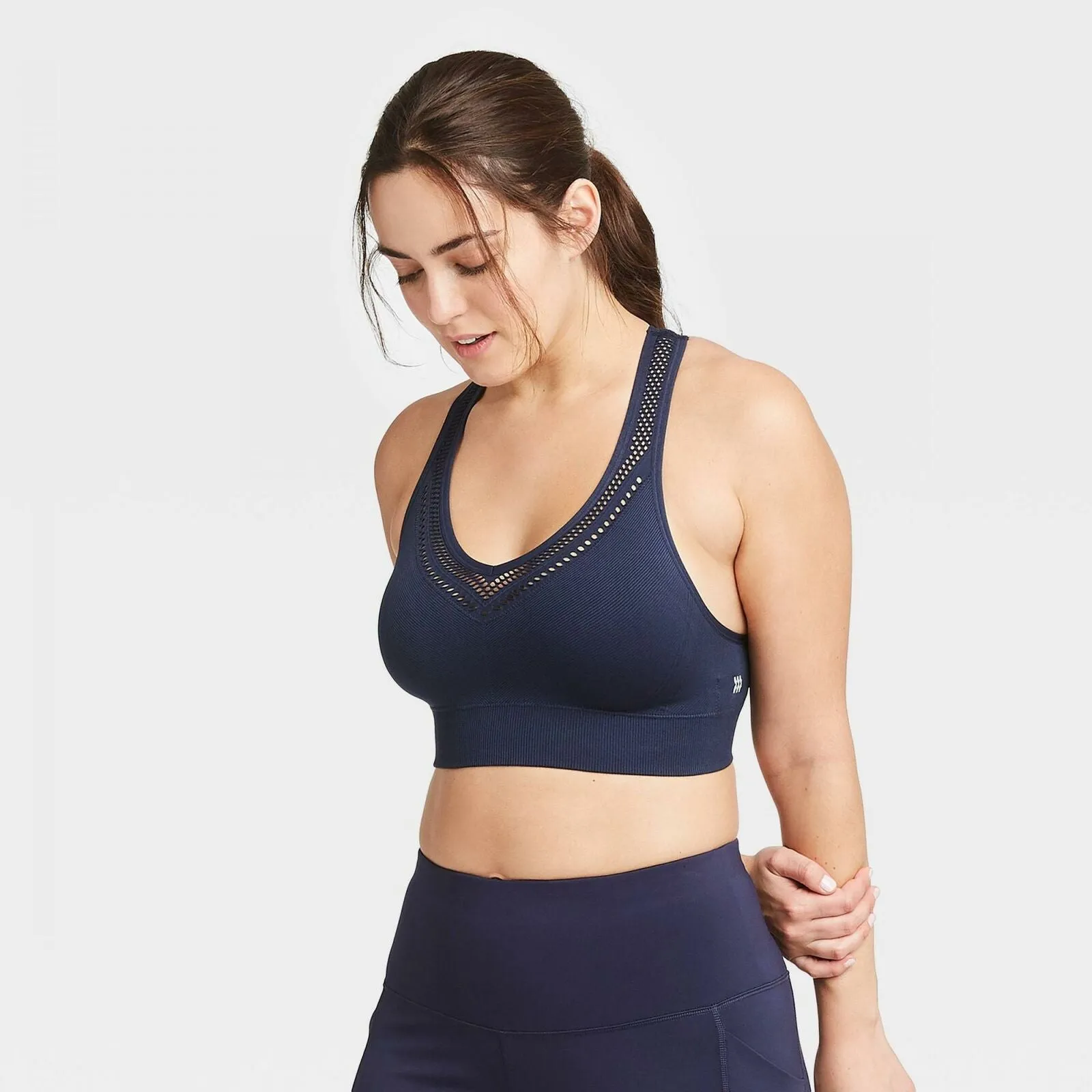 All In Motion Women's Low Support Mesh Seamless Racerback Bra