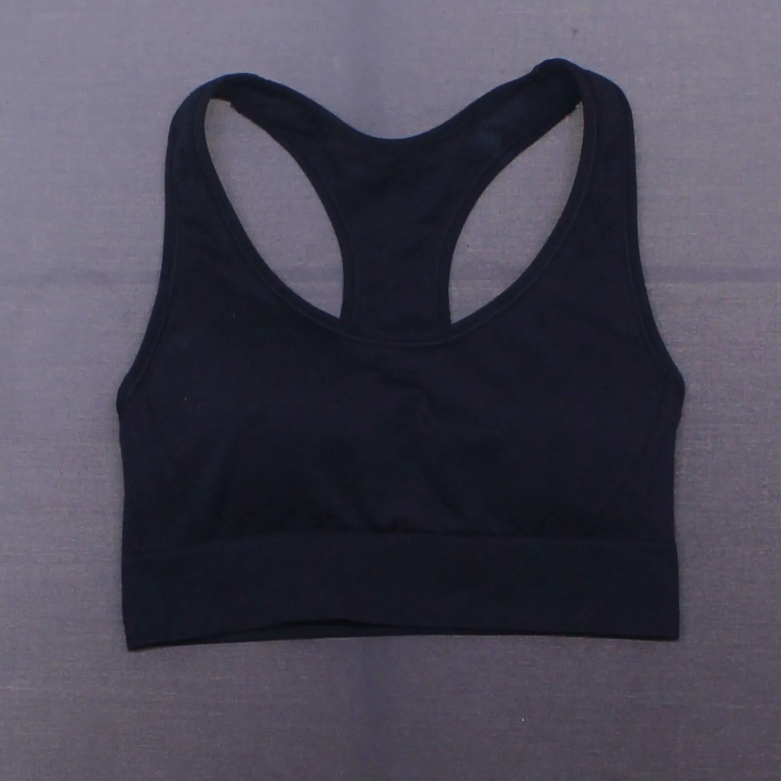 All In Motion Women's Medium Support Seamless Racerback Bra Black Large