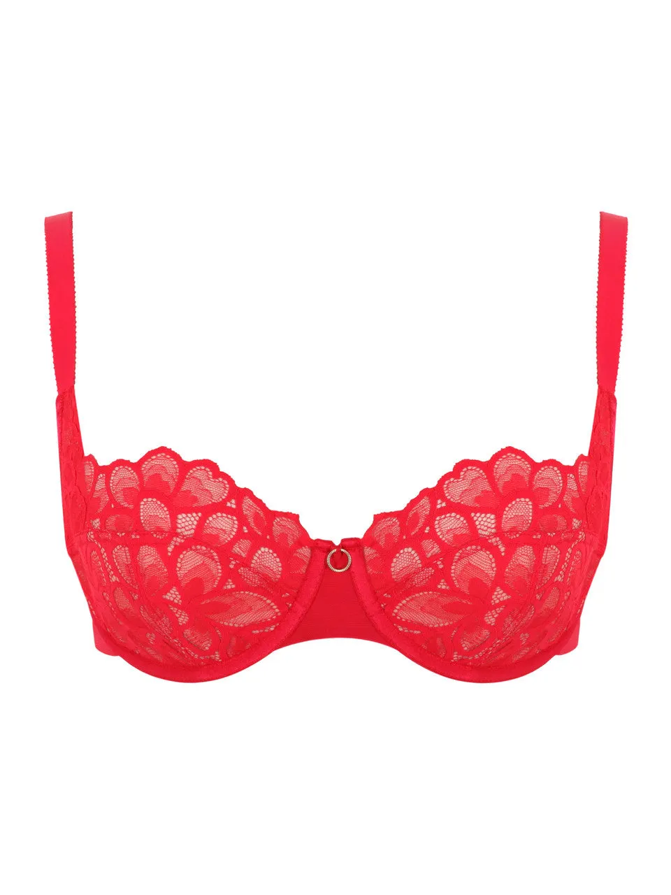 Allure Balcony Bra In Ruby Red - Panache