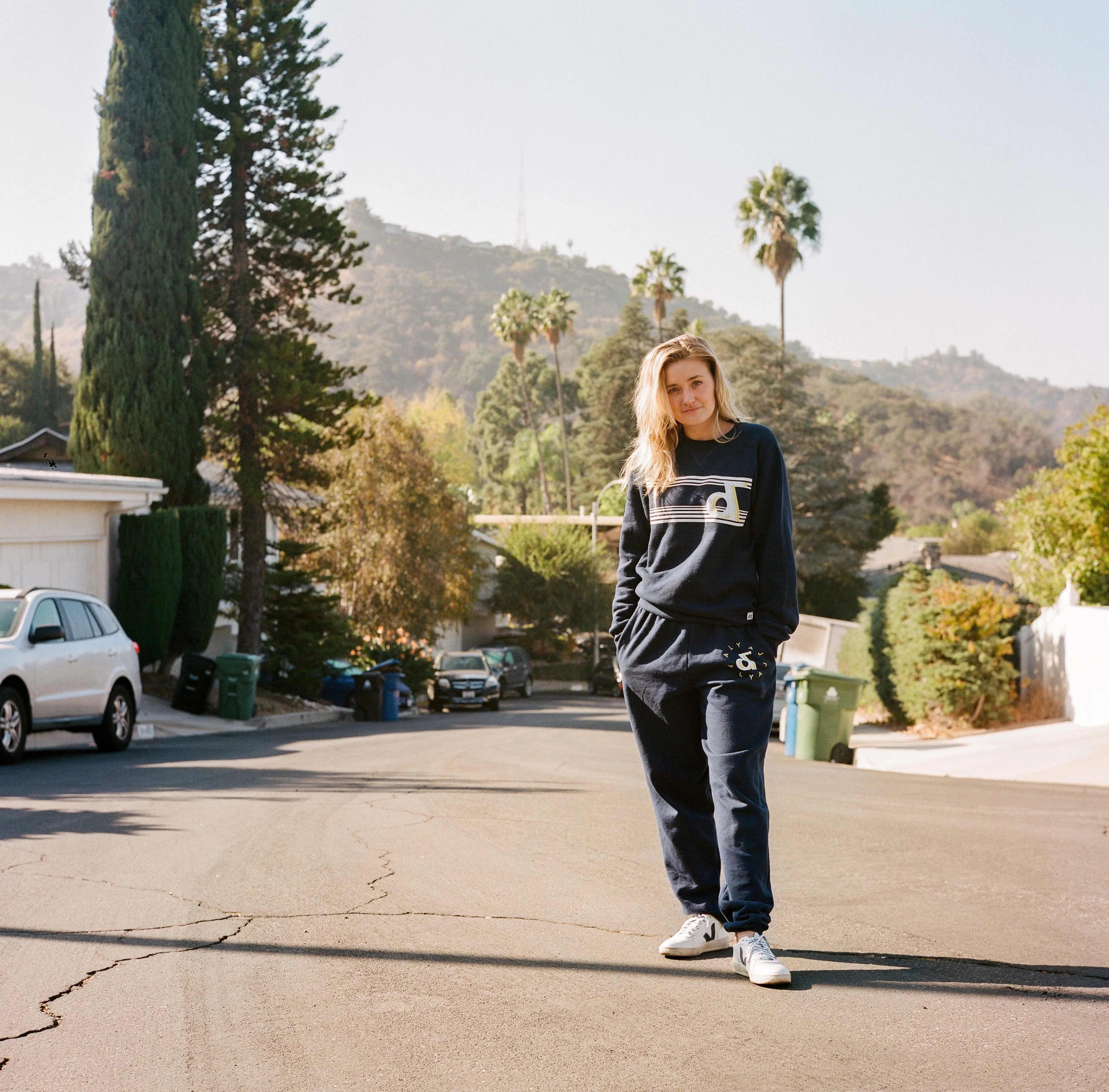 Aly & AJ 'Ampersand' Navy Sweat Pants