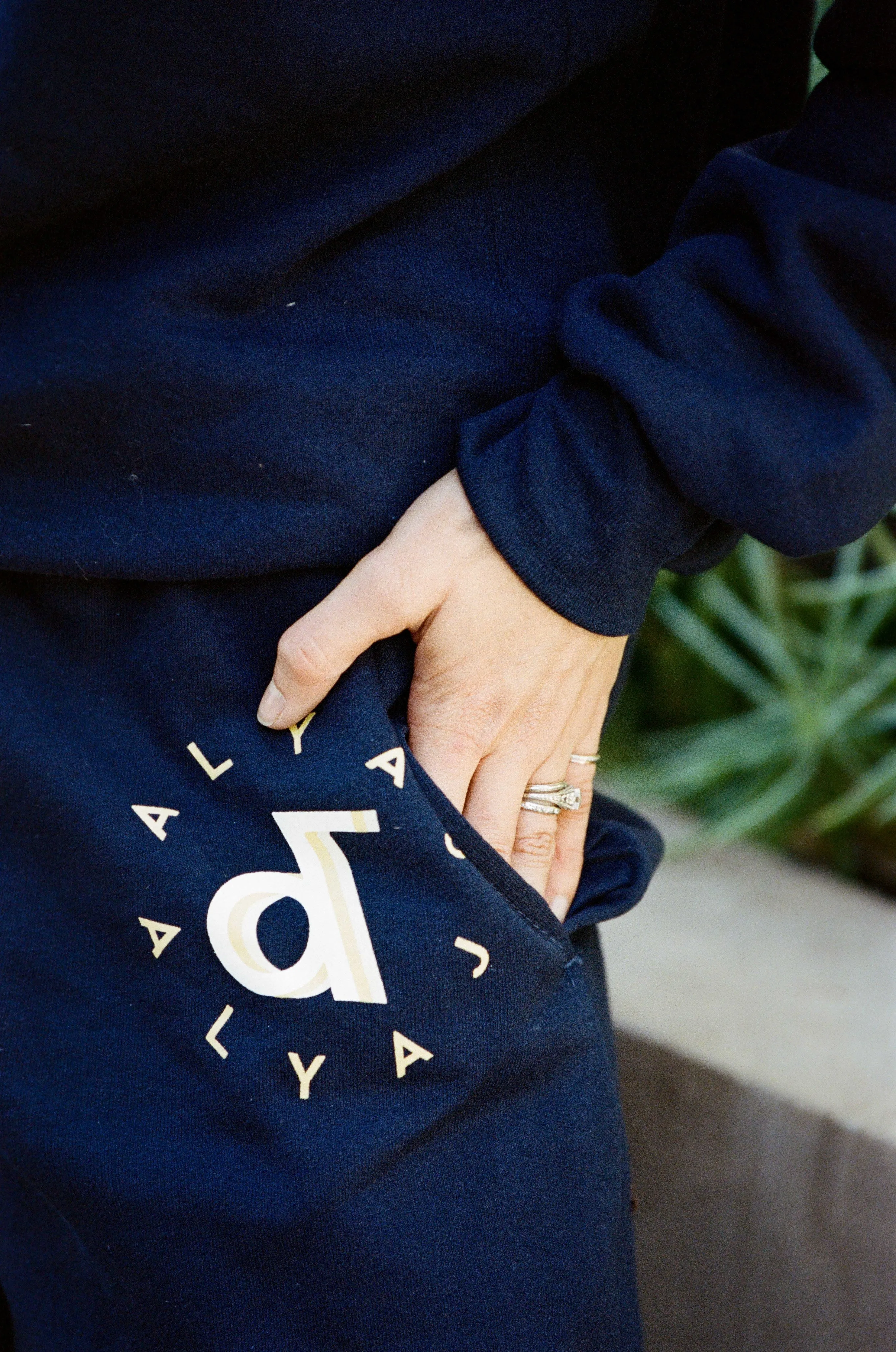 Aly & AJ 'Ampersand' Navy Sweat Pants