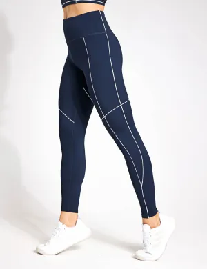 Amara Legging - Navy Blue/White