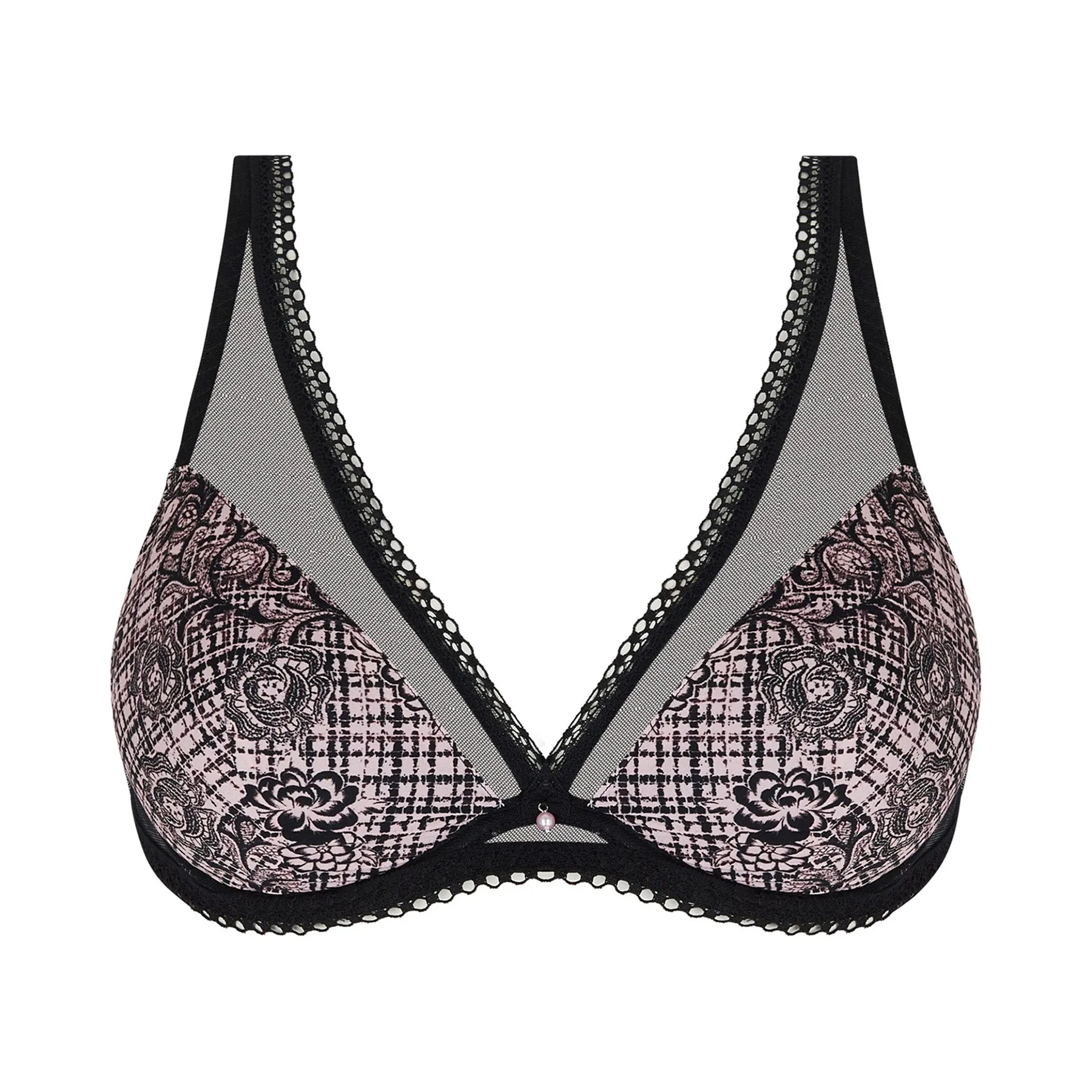 Antigel Tartan Glam Triangle Plunge Half Pad Bra
