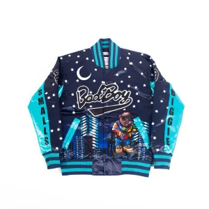 BADBOY NIGHTLIFE SATIN JACKET BLACK/BLUE