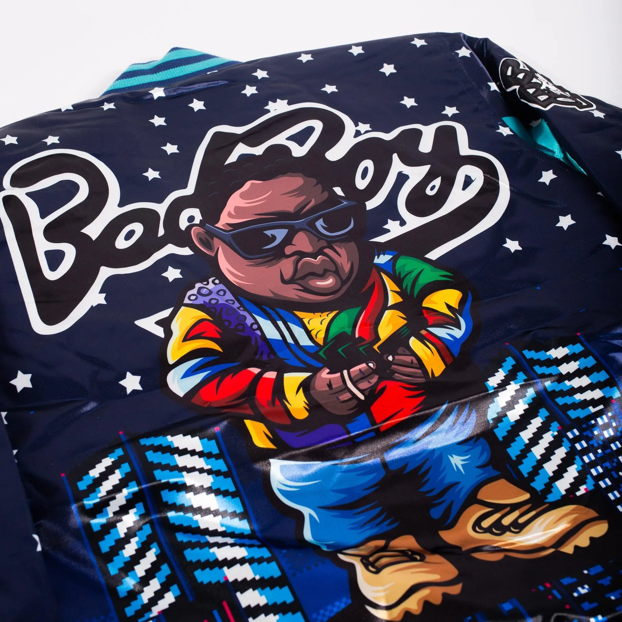 BADBOY NIGHTLIFE SATIN JACKET BLACK/BLUE