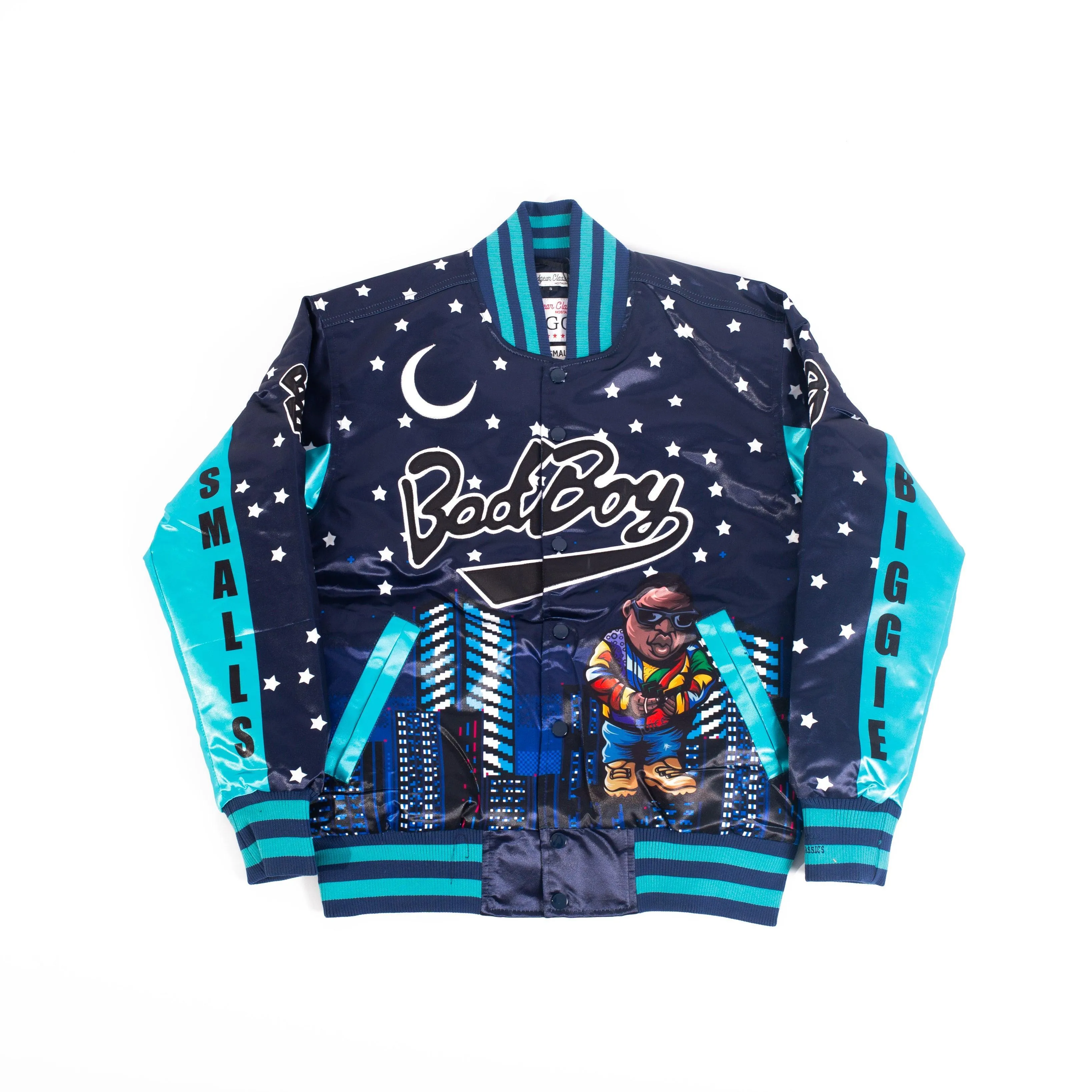 BADBOY NIGHTLIFE SATIN JACKET BLACK/BLUE