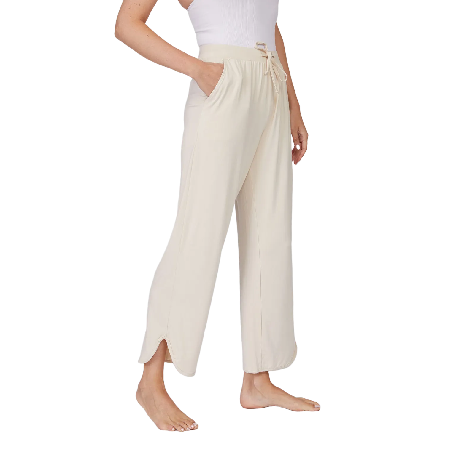 Bamboo Cropped Curve Jogger Pants