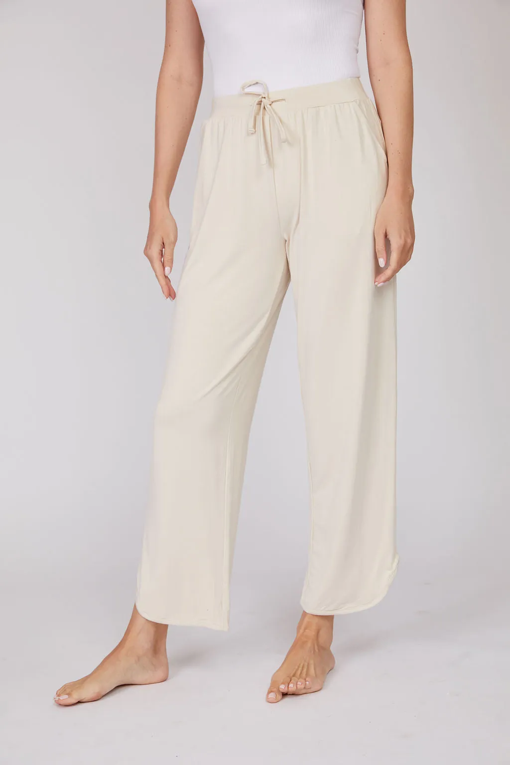 Bamboo Cropped Curve Jogger Pants