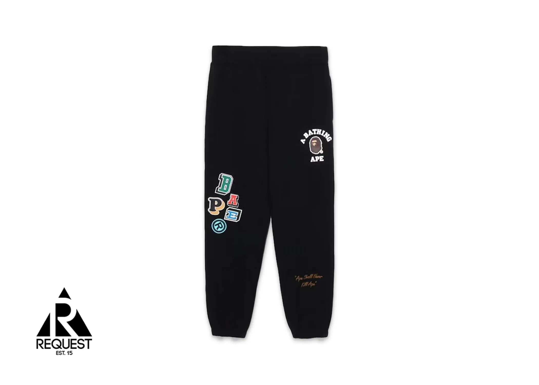 BAPE Multi Fonts Sweatpants “Black”