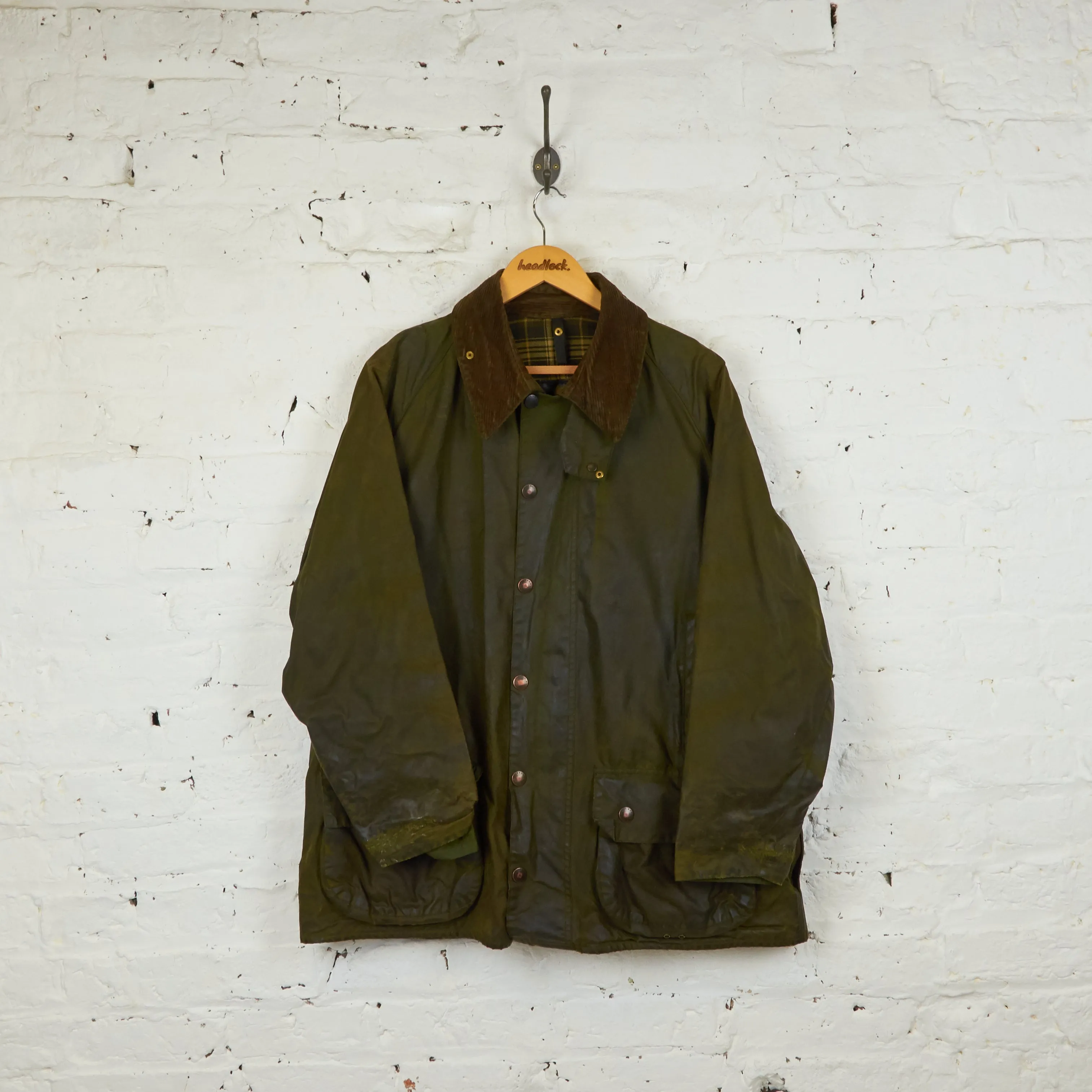 Barbour Beaufort Wax Jacket - Green - XL