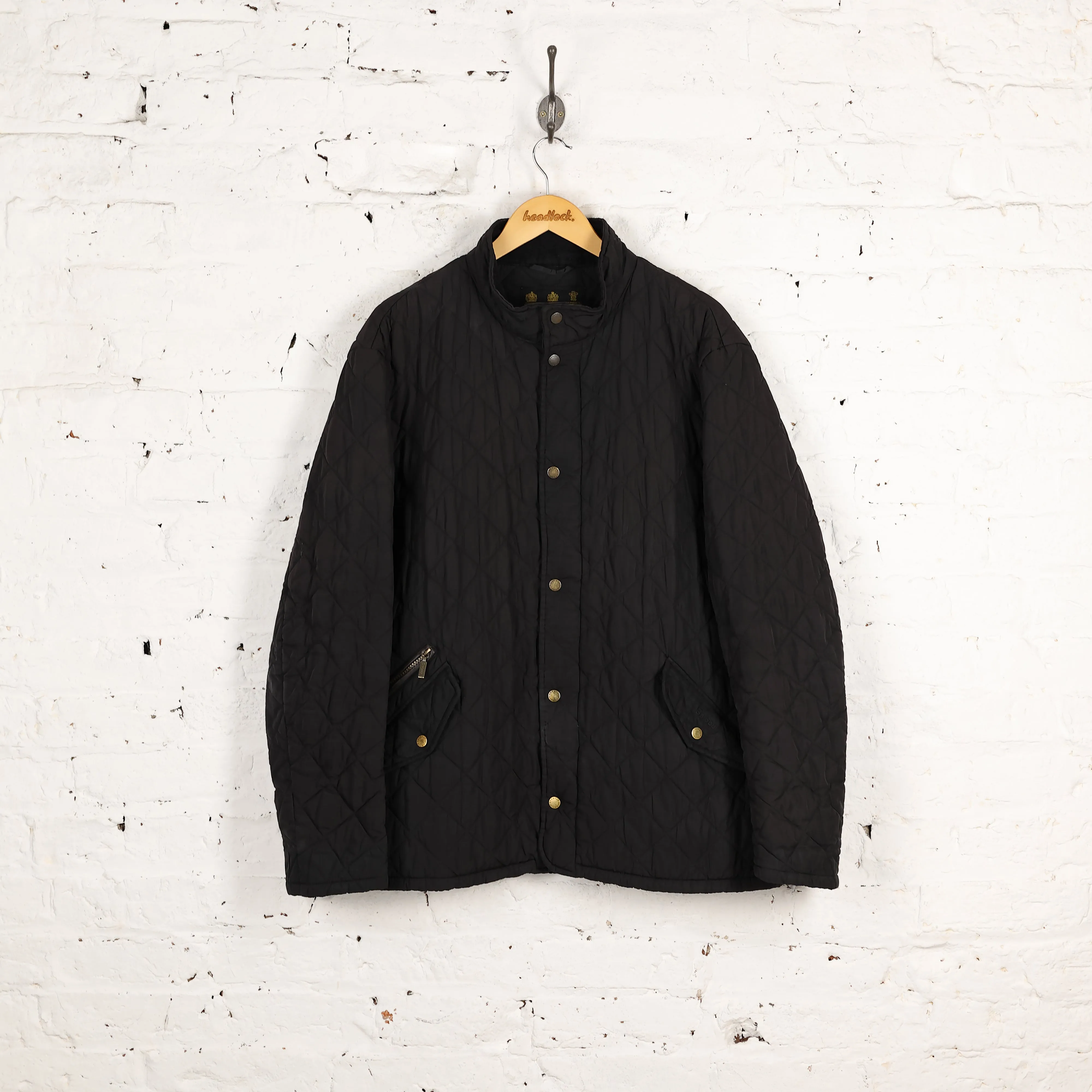 Barbour Chelsea Sport Quilt Jacket - Black - XXL