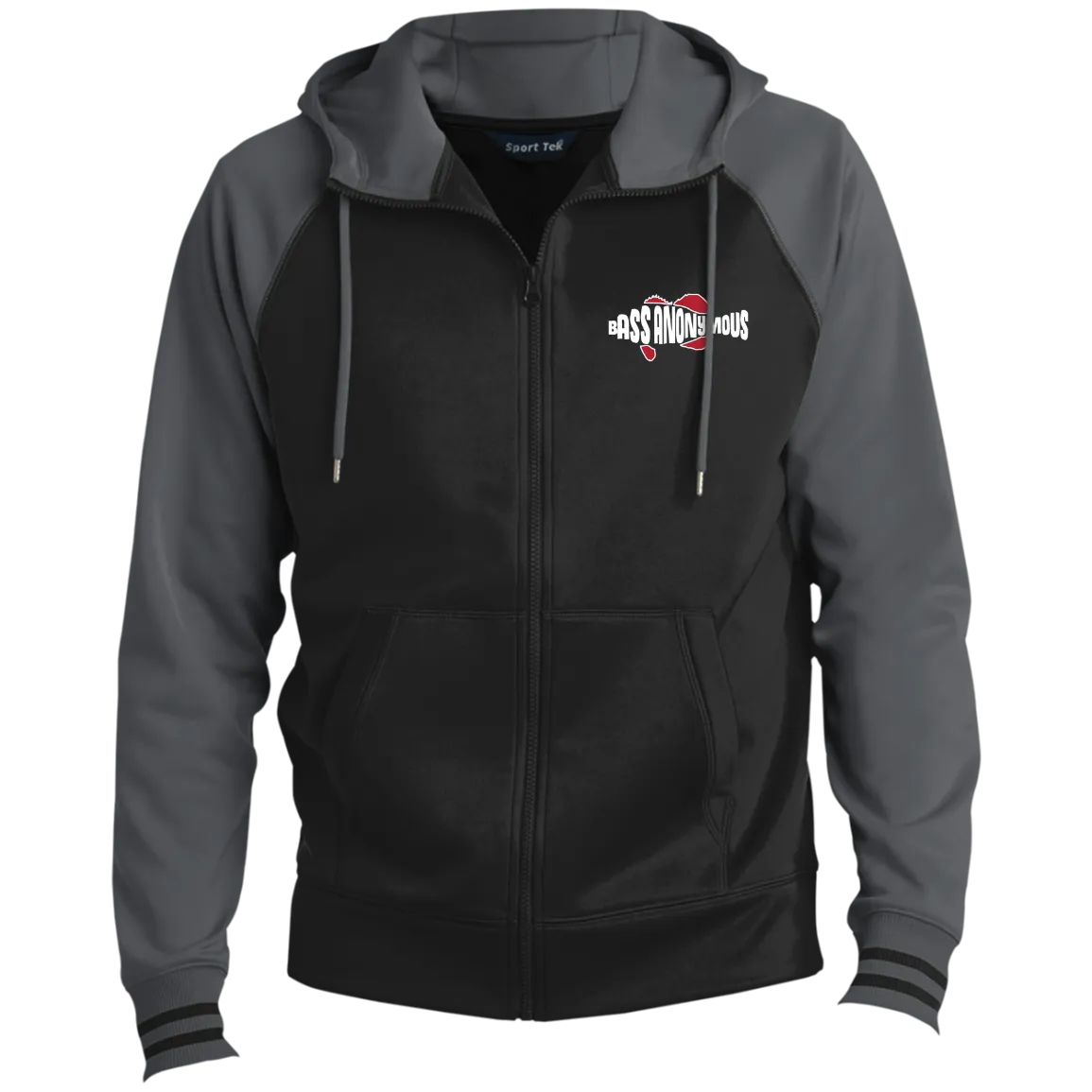 Bass Anonymous Men's Sport-Wick® Full-Zip Hooded Jacket Embroidered