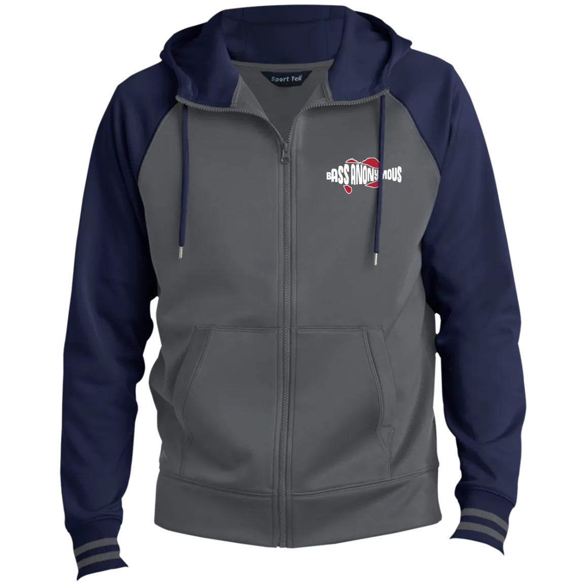 Bass Anonymous Men's Sport-Wick® Full-Zip Hooded Jacket Embroidered