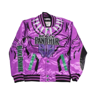 BLACK PANTHER SATIN JACKET PURPLE