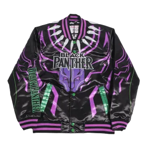 BLACK PANTHER YOUTH SATIN JACKET BLACK