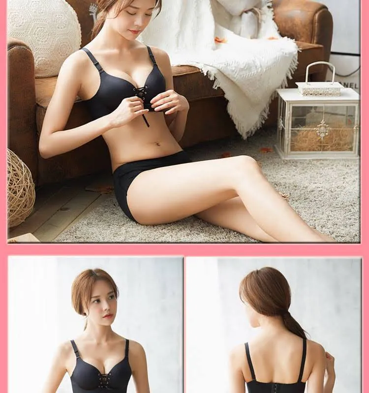 Black Sexy Figure Maintain Push Up  Bra - Wide Strip - Double Padded Bra