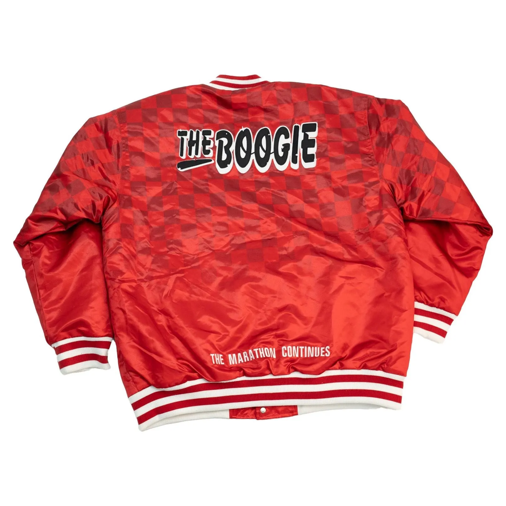 BOOGIE NIPSEY HUSSLE RED SATIN JACKET