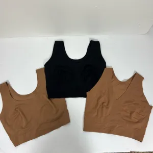 Bra Bundle True &amp; Co Nude Black Racerback Wireless Everyday Medium Soft Scoop