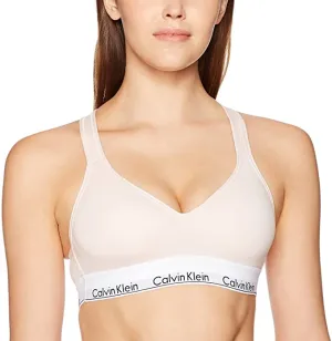 Brand new with tags! Calvin Klein Womens Modern Cotton Lightly Lined Bralette, Pale Pink, Sz XL! Retails $60 