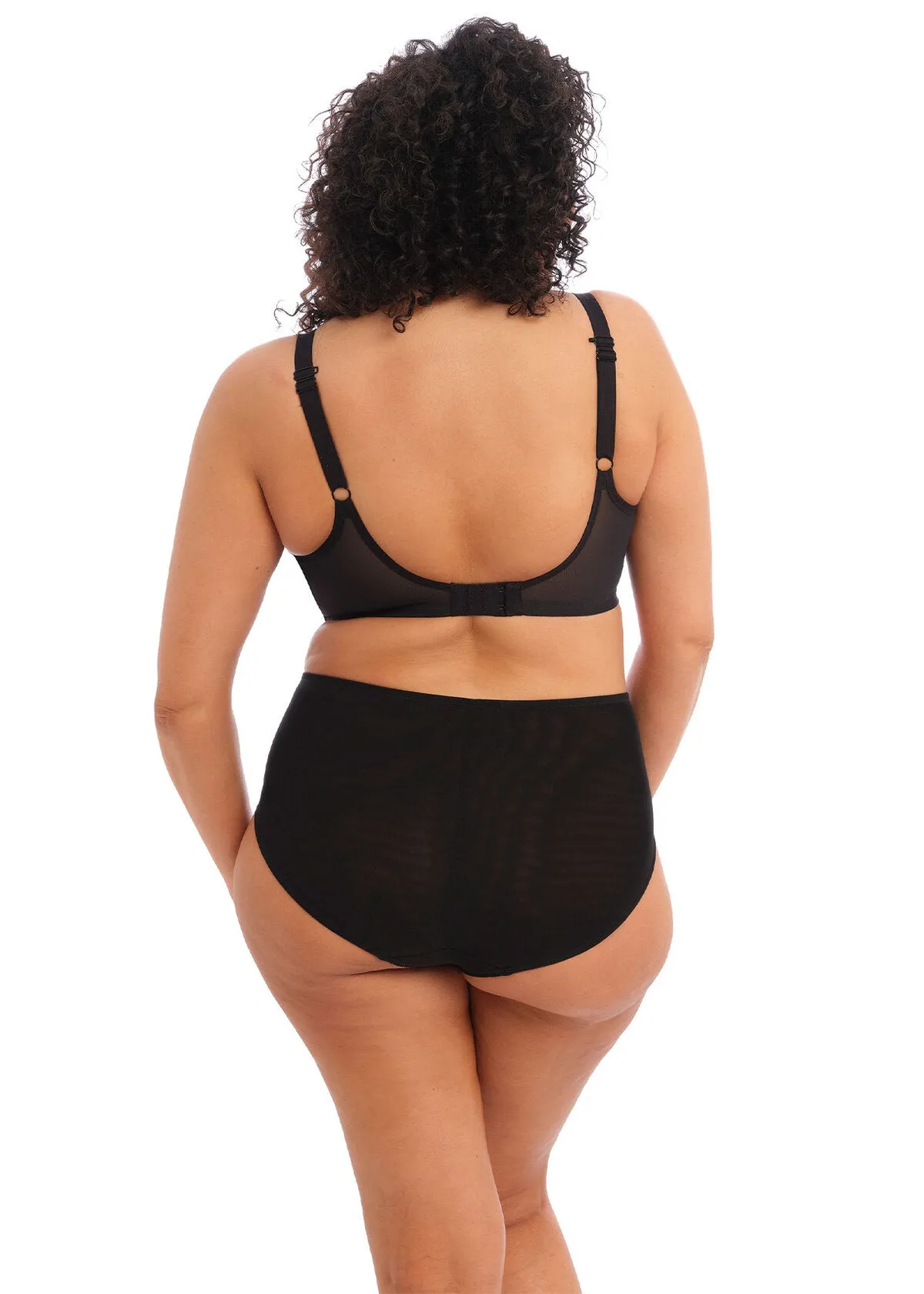 Brianna Underwired Padded Half Cup Bra In Black - Elomi