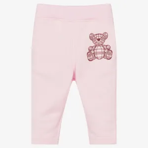 Burberry Baby Girls Pink Bear Joggers