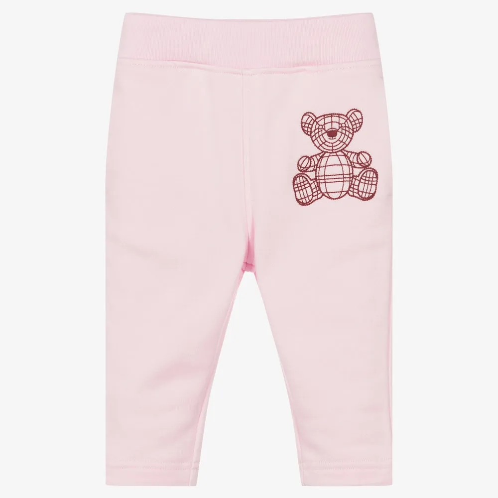 Burberry Baby Girls Pink Bear Joggers