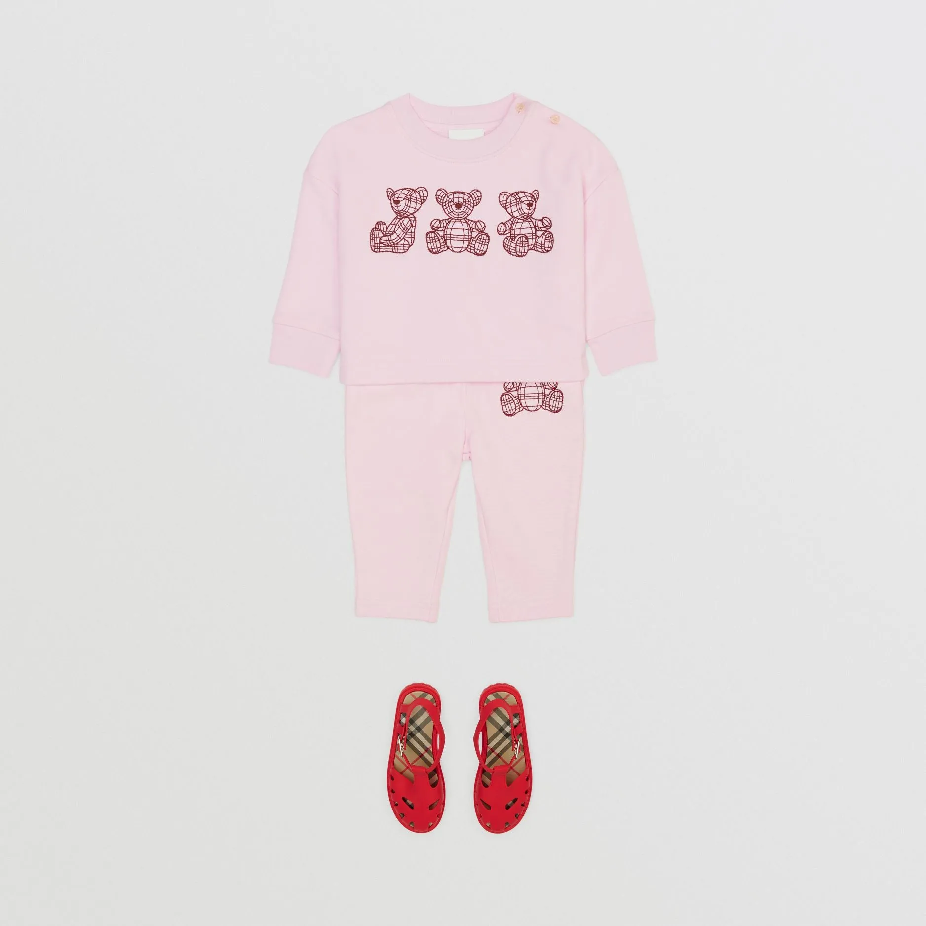 Burberry Baby Girls Pink Bear Joggers