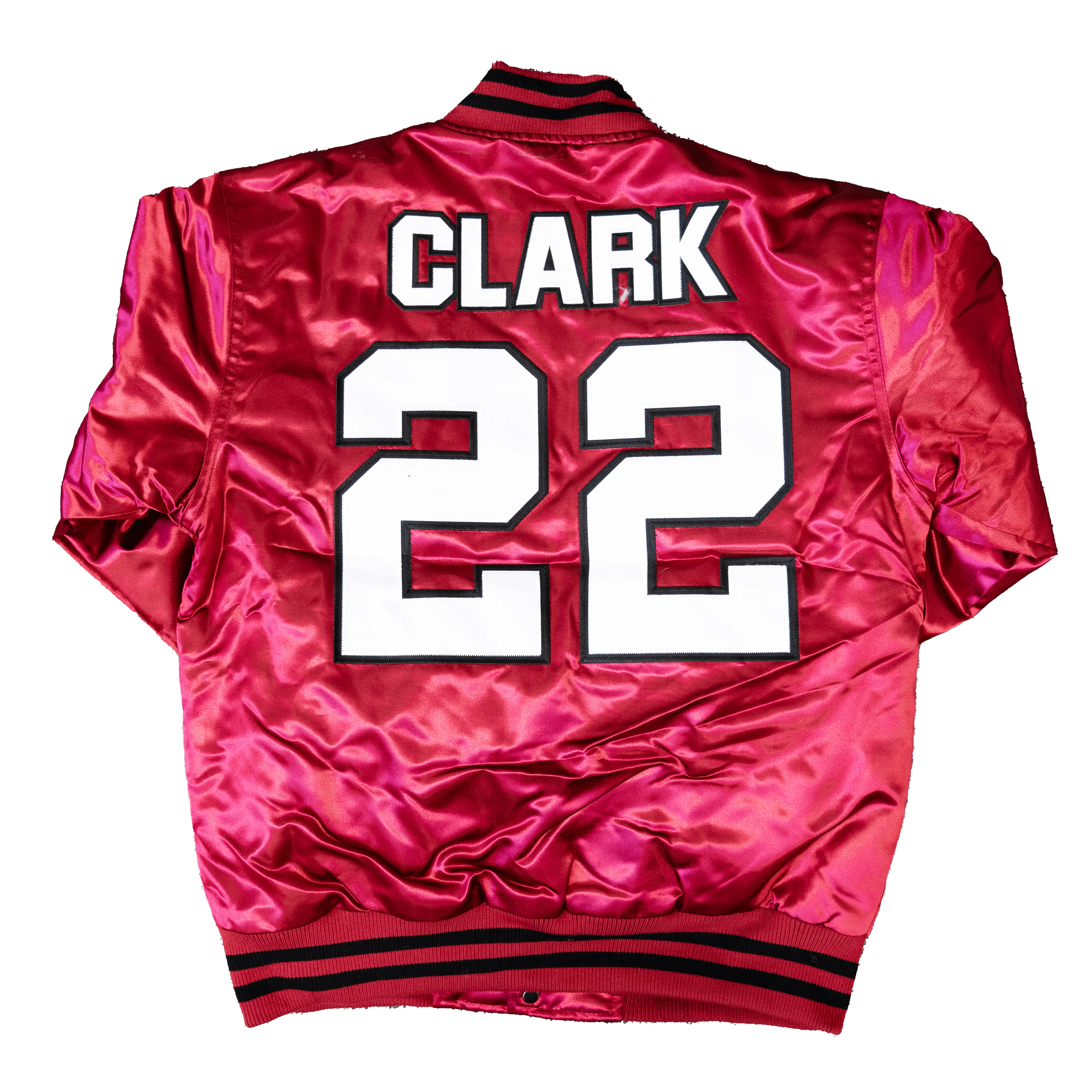CAITLIN CLARK DOWLING CATHOLIC SATIN JACKET (MAROON)