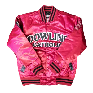 CAITLIN CLARK DOWLING CATHOLIC SATIN JACKET (MAROON)