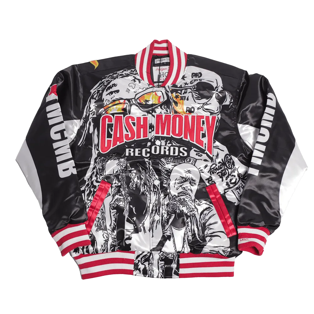 CASH MONEY RECORDS SATIN JACKET (BLACK)