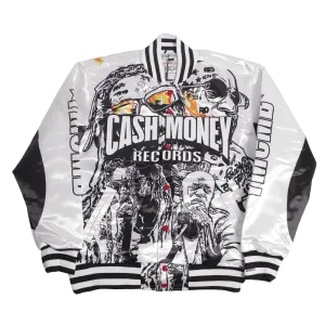 CASH MONEY RECORDS SATIN JACKET (WHITE)