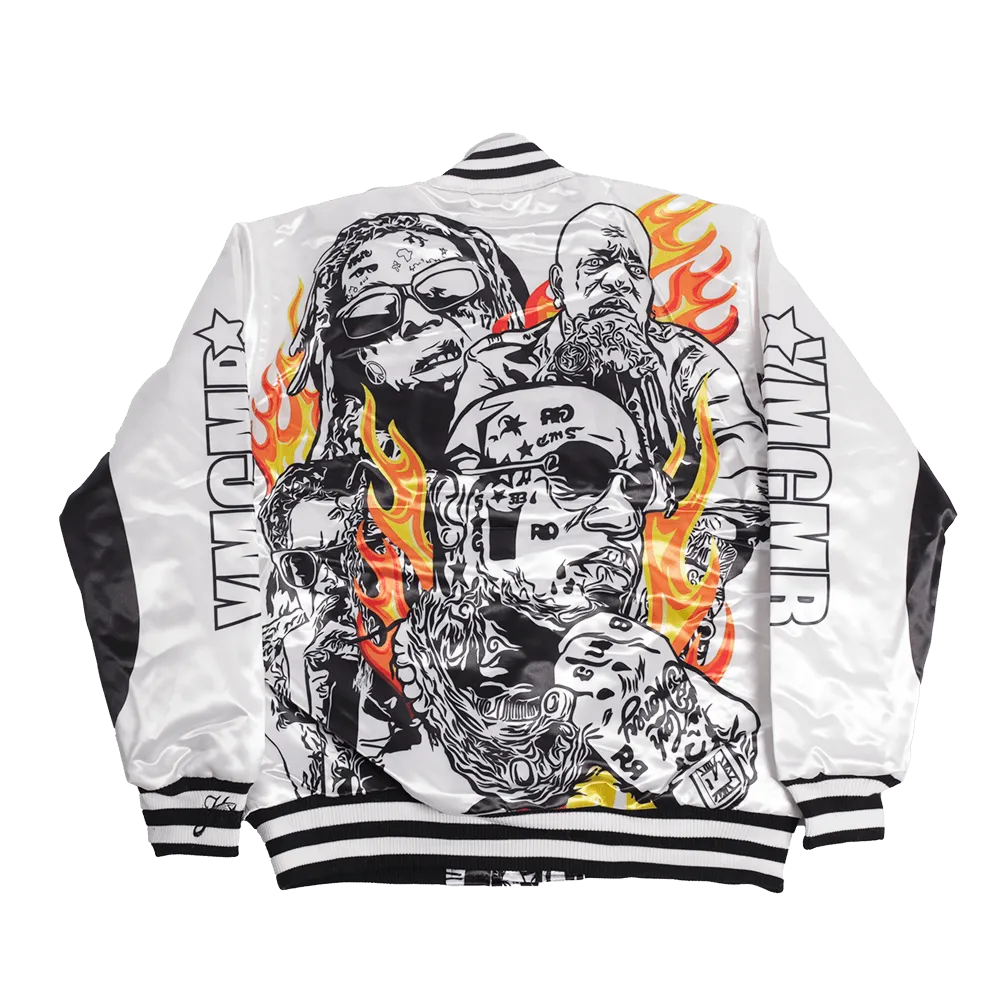 CASH MONEY RECORDS SATIN JACKET (WHITE)