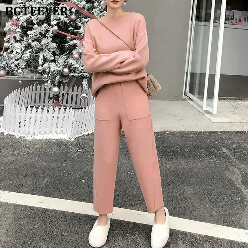 Chic Oversized Turtleneck Sweater for Women