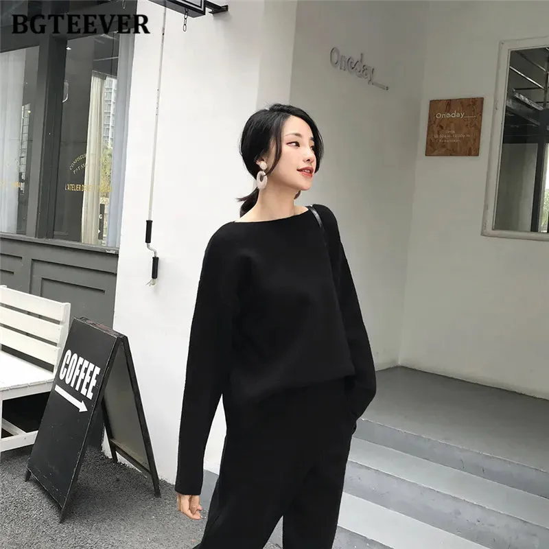 Chic Oversized Turtleneck Sweater for Women