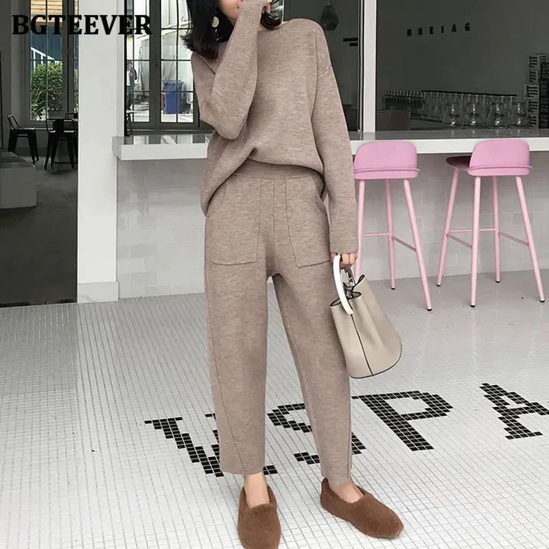 Chic Oversized Turtleneck Sweater for Women