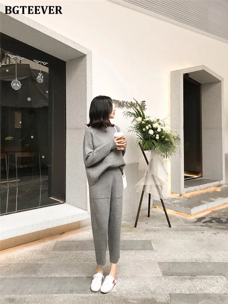 Chic Oversized Turtleneck Sweater for Women