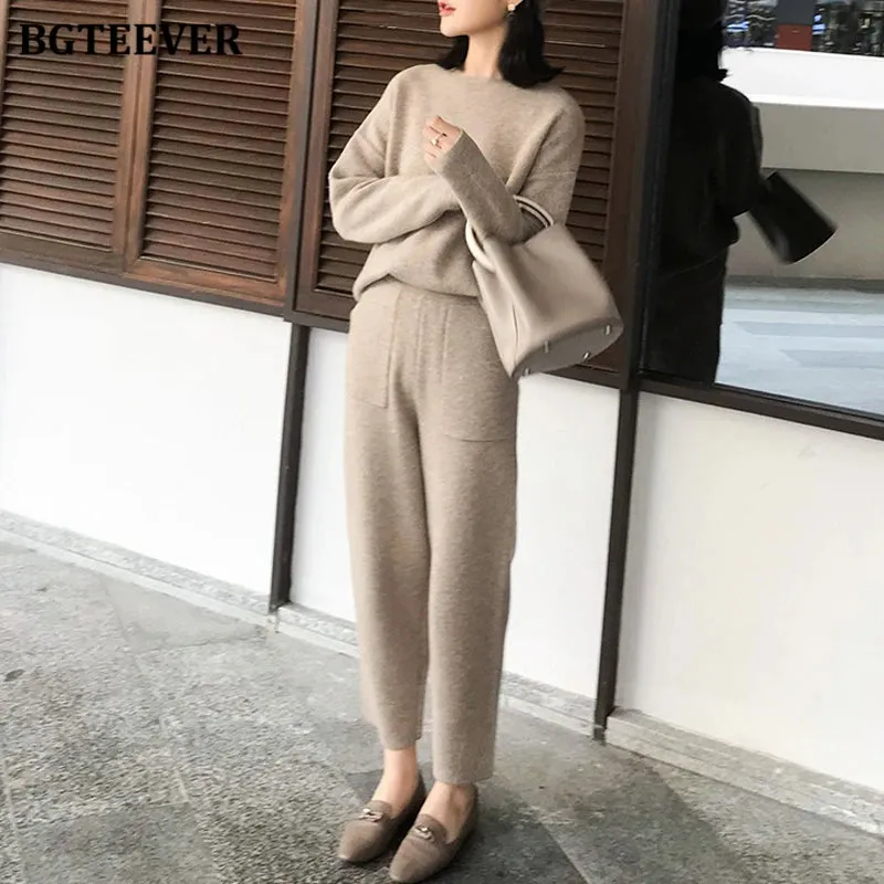 Chic Oversized Turtleneck Sweater for Women