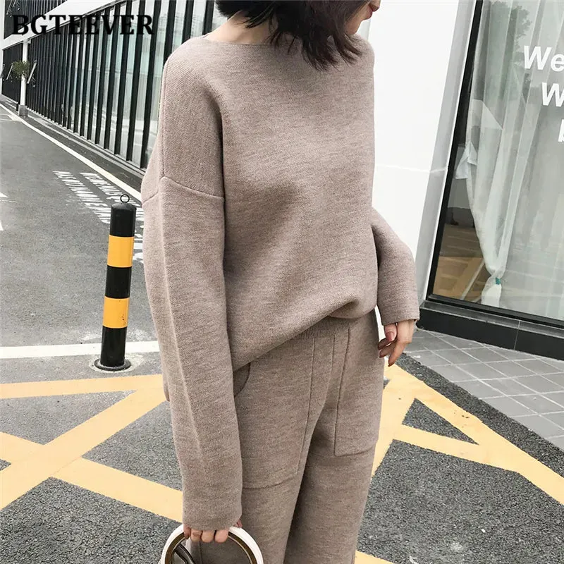 Chic Oversized Turtleneck Sweater for Women