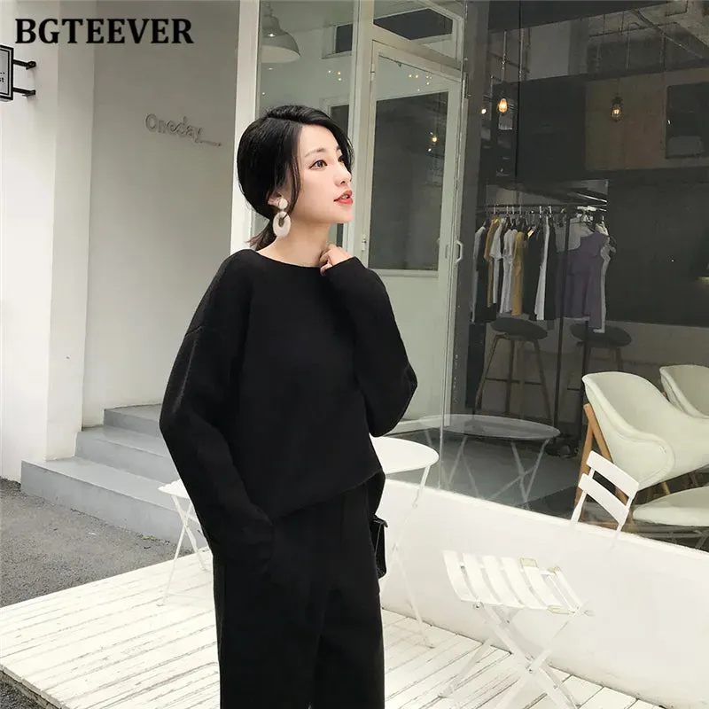 Chic Oversized Turtleneck Sweater for Women