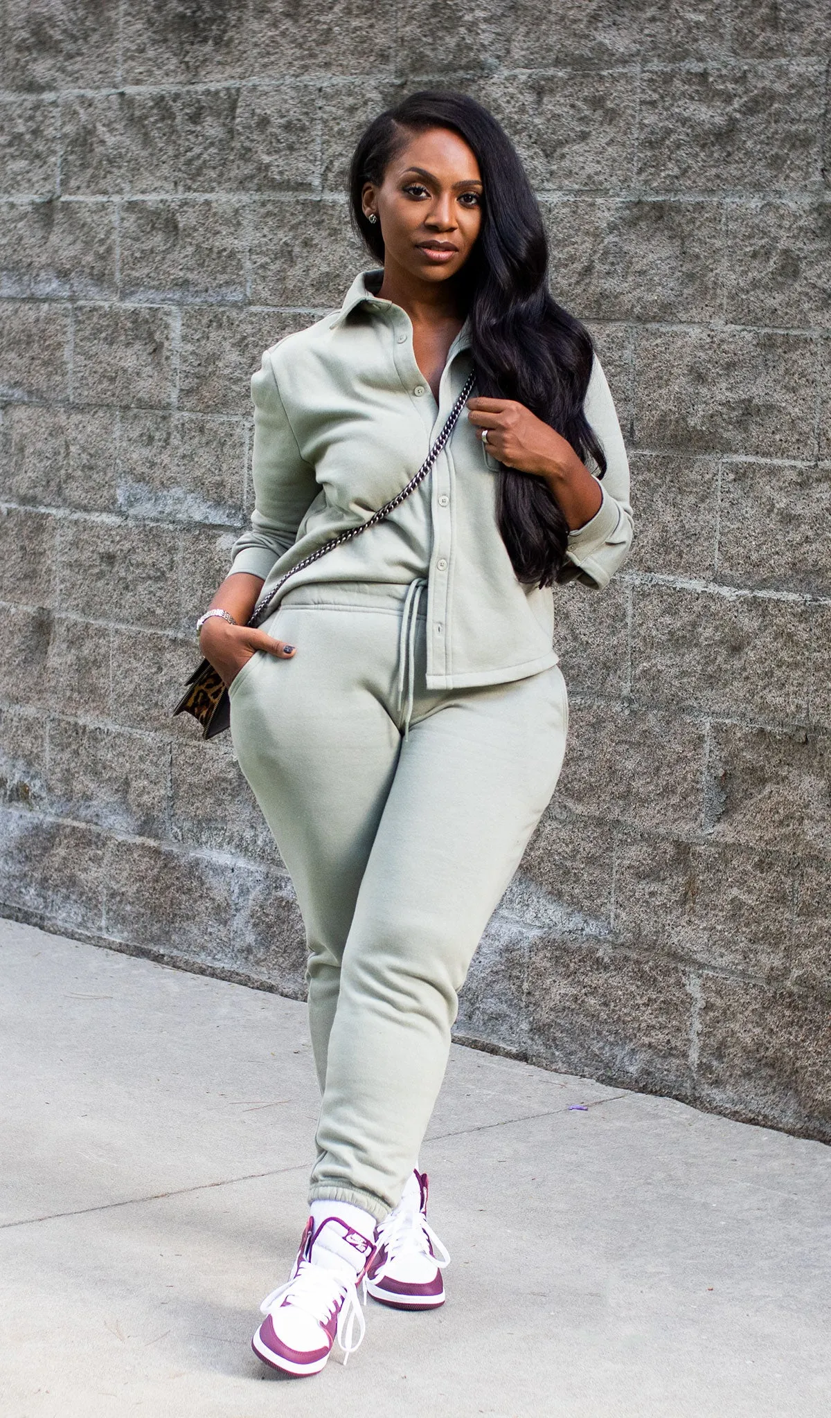 Chill Out | Button up Sweatsuit