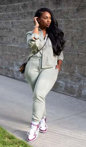 Chill Out | Button up Sweatsuit