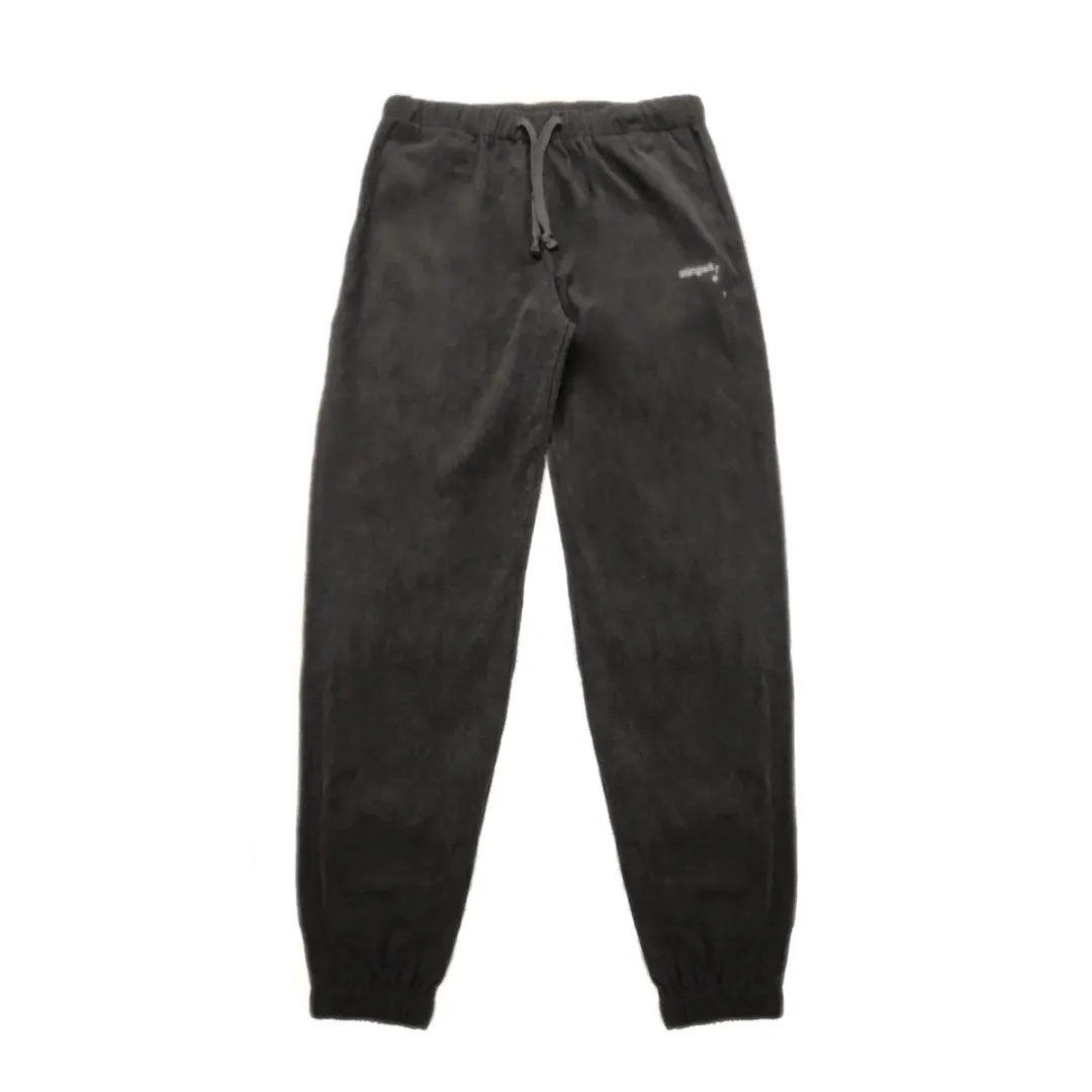 Corduroy Melting logo Sweatpants Black