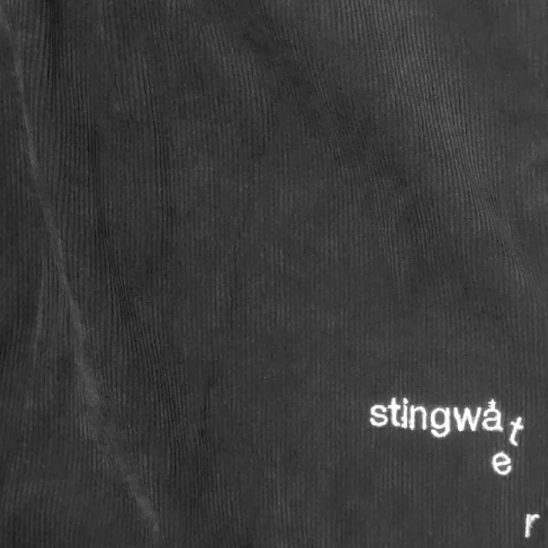 Corduroy Melting logo Sweatpants Black